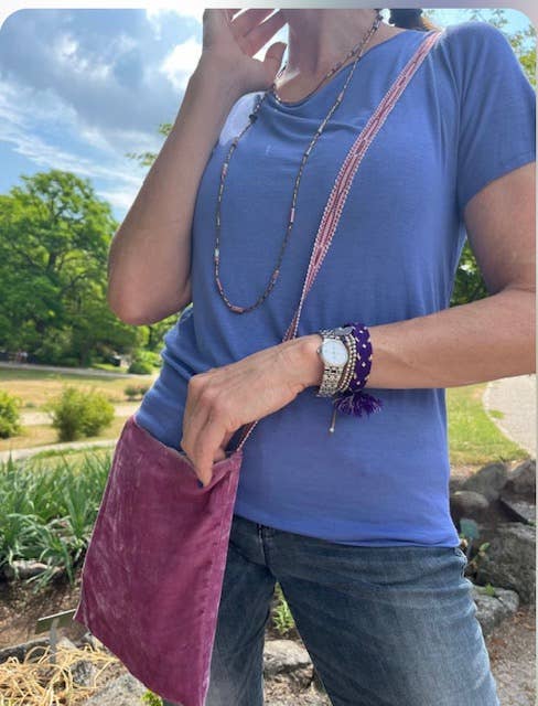 verschillende kleuren Mini shopper van fluweel, handtassen voor groothandel op Faire12