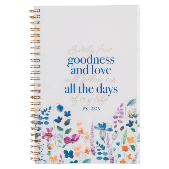 Christian Art Gifts - Wholesale Notebook - Notebook Wirebound Goodness & Love Ps. 23:6