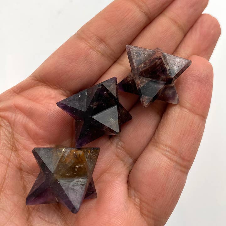 VIE – Pedra/cristal espiritual por atacado – Estrela Merkaba Pequena, 2cm