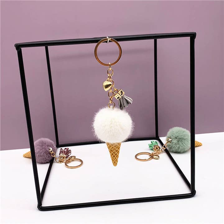 VividLux - Wholesale Keychain – Women's - Ice Cream Plush Keychain Bag Charm4