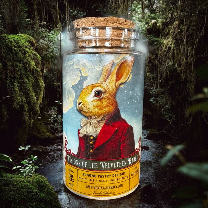 Montana Farmacy - Wholesale Loose Tea - Visions of the Velveteen Rabbit Corked Apothecary Tea Jar