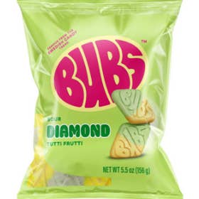 iSweet.ca - Wholesale Gummy - BUBS - Sour Diamond Tutti Fruitti 5.5oz(156g) x 8 Units0