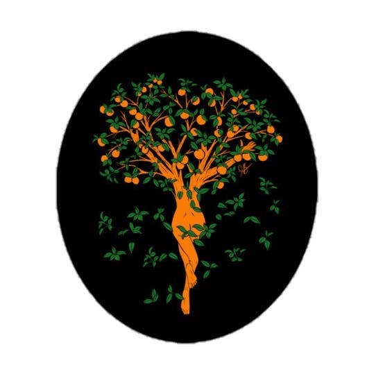 Adesivos em Vinil Orange Tree Botanical Lady por atacado de June Bunch Studio