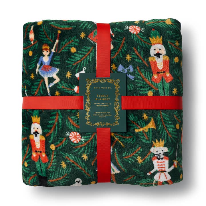 Rifle Paper Co. - Wholesale Throw Blanket - Nutcracker Fleece Blanket0