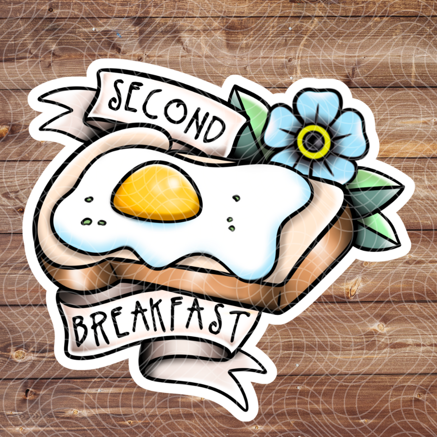 The Geek Boutique - Wholesale Sticker - 3" Second Breakfast Hobbit Book Movie LOTR Vinyl Sticker0