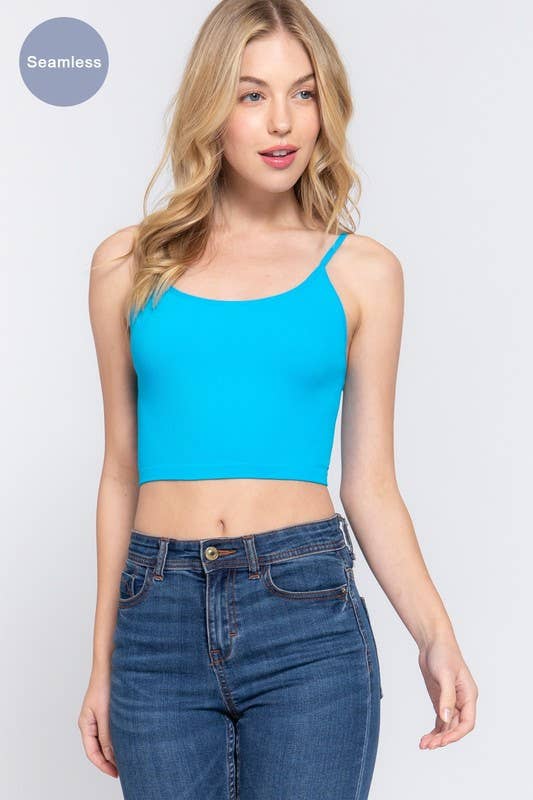 Active Basic | Active USA - Vente Caraco – femme - Camisole côtelée sans coutures à col rond14