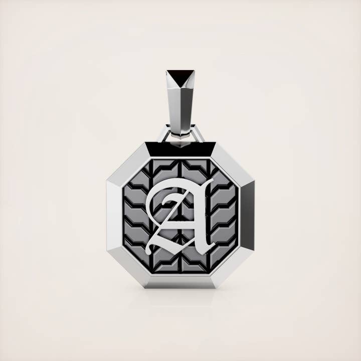 Valerian Pendant (Roman and Cyrillic) - Sterling Silver for wholesale by RUSBARON