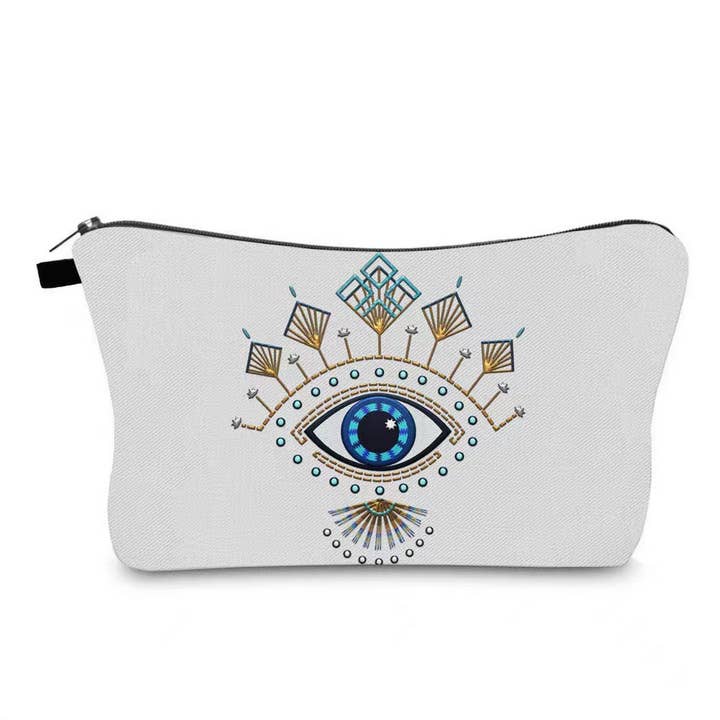 ACCITY - Wholesale Makeup/Cosmetic Bag - TRAVEL DEVIL'S EYE PRINT COSMETIC BAG_CWAB22524
