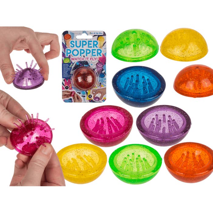 Out of the blue KG - Wholesale Squishy Toy - Kids & Baby - Super Popper, Jelly Dome, with glitter effect,