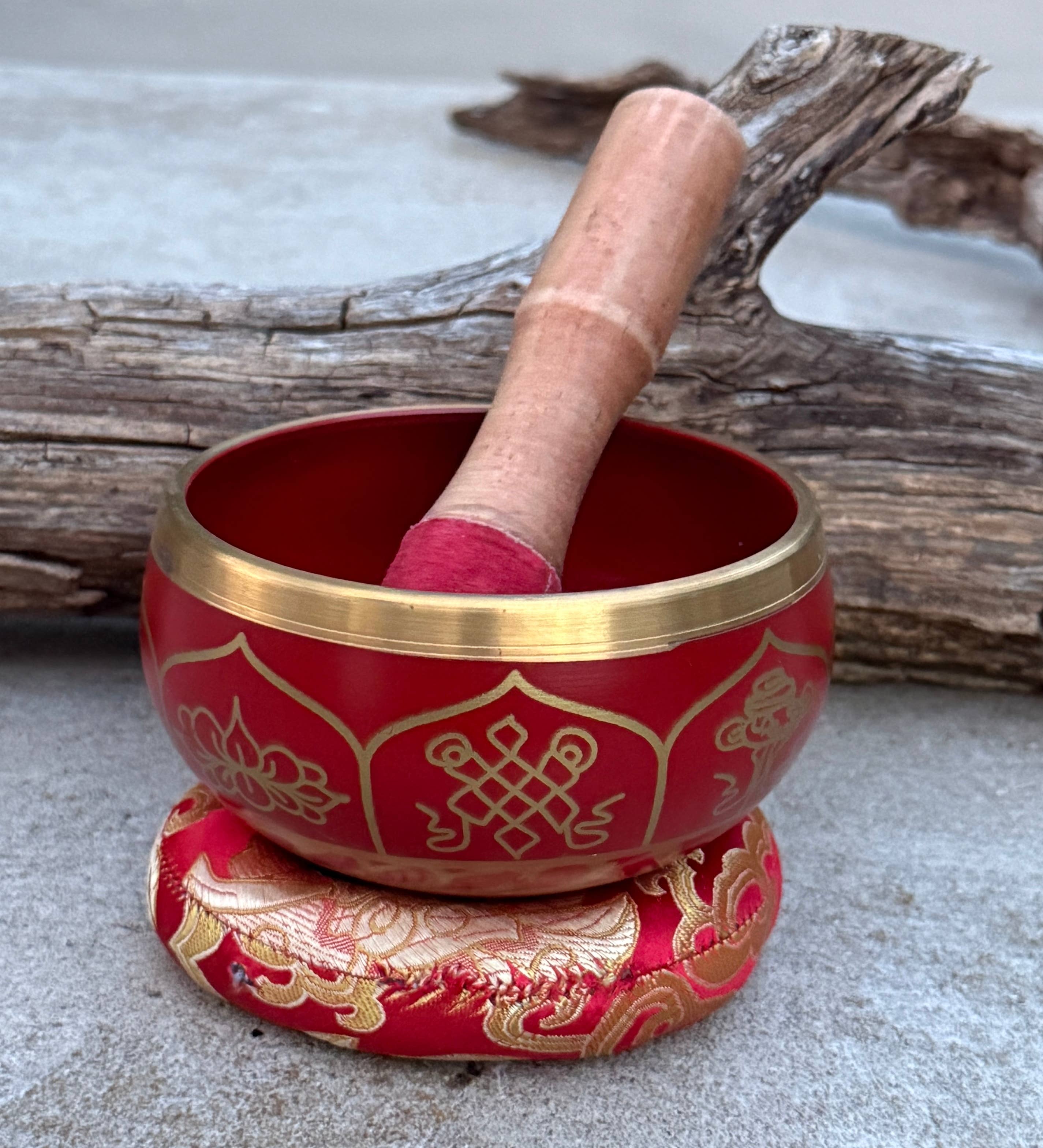 Lungta Imports - Wholesale Meditation Supplies - Singing Bowl Complete Set ~ 8 Lucky Symbols ~ For Meditation20