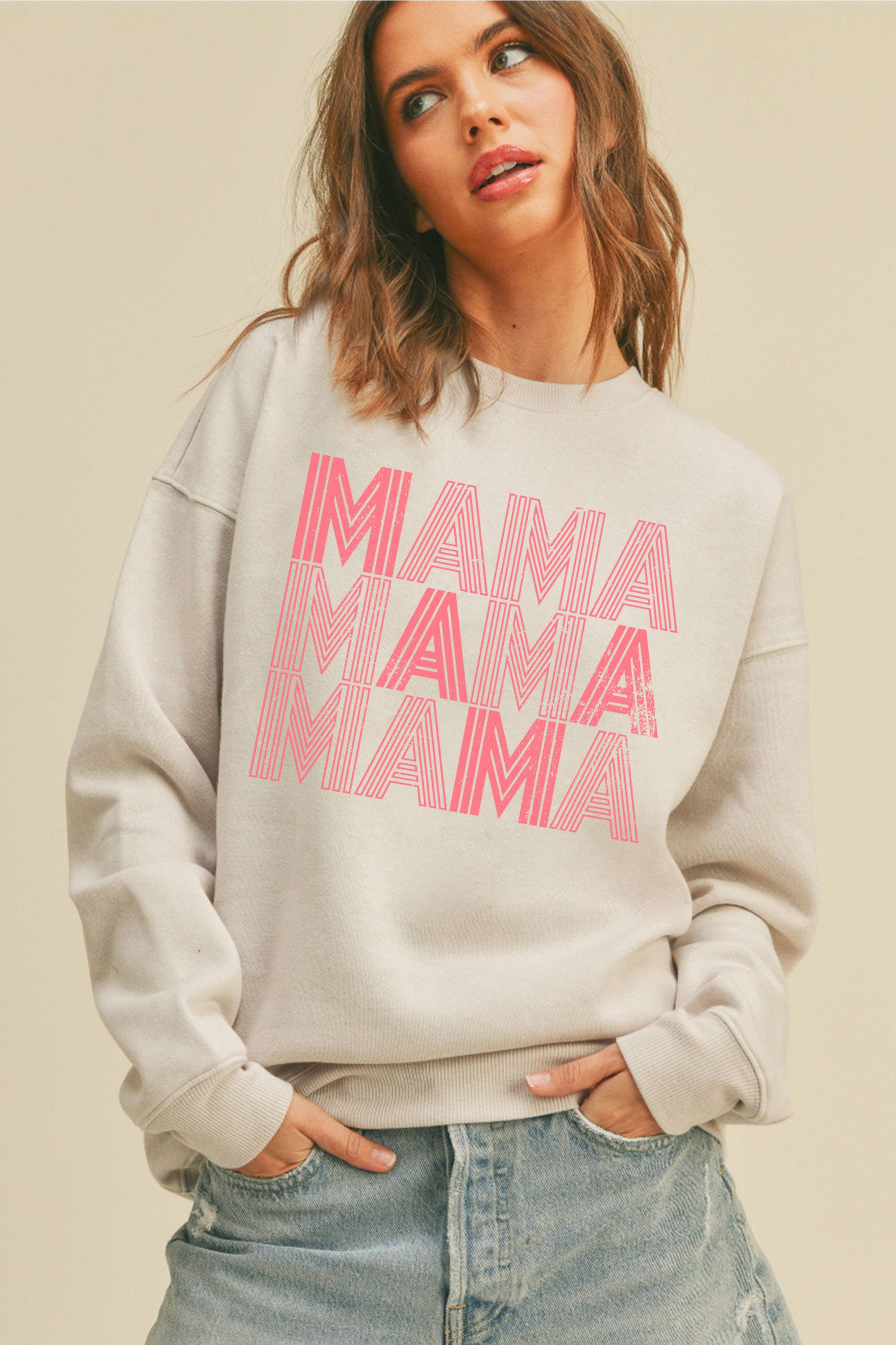 Honestee - Wholesale Graphic Sweatshirt - Women's - Mama Graphic Sweatshirt1