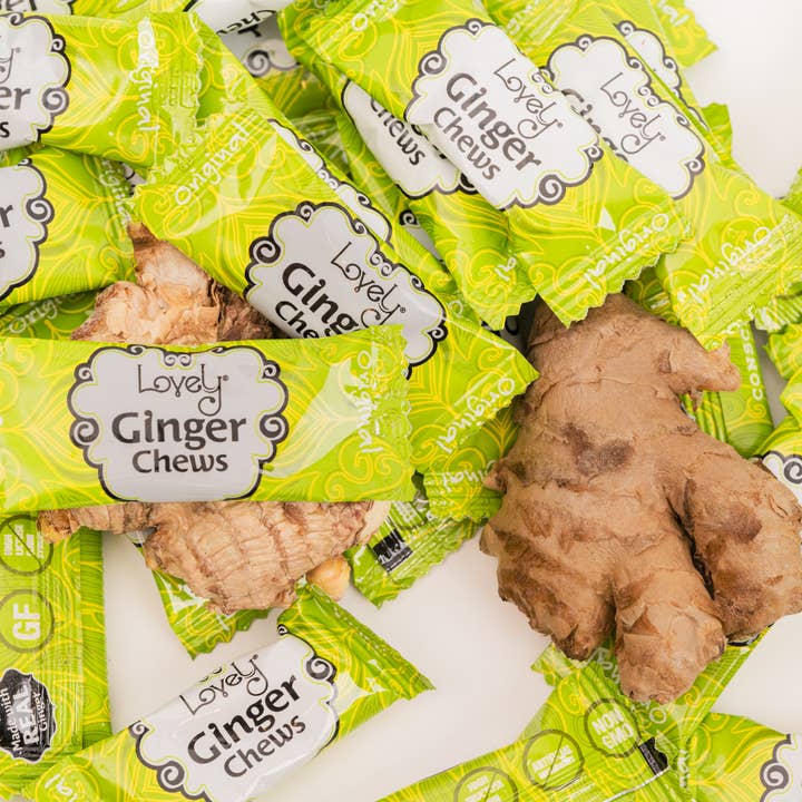 Lovely Candy Company - Wholesale Gummy - Bulk Original Ginger Chews Candy - 10lb, Gluten Free, Vegan