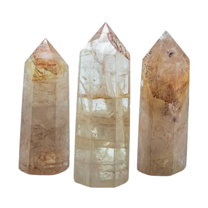 Red Hematoid Tower Obelisks 6 Sided for wholesale by Quasar Gems USA
