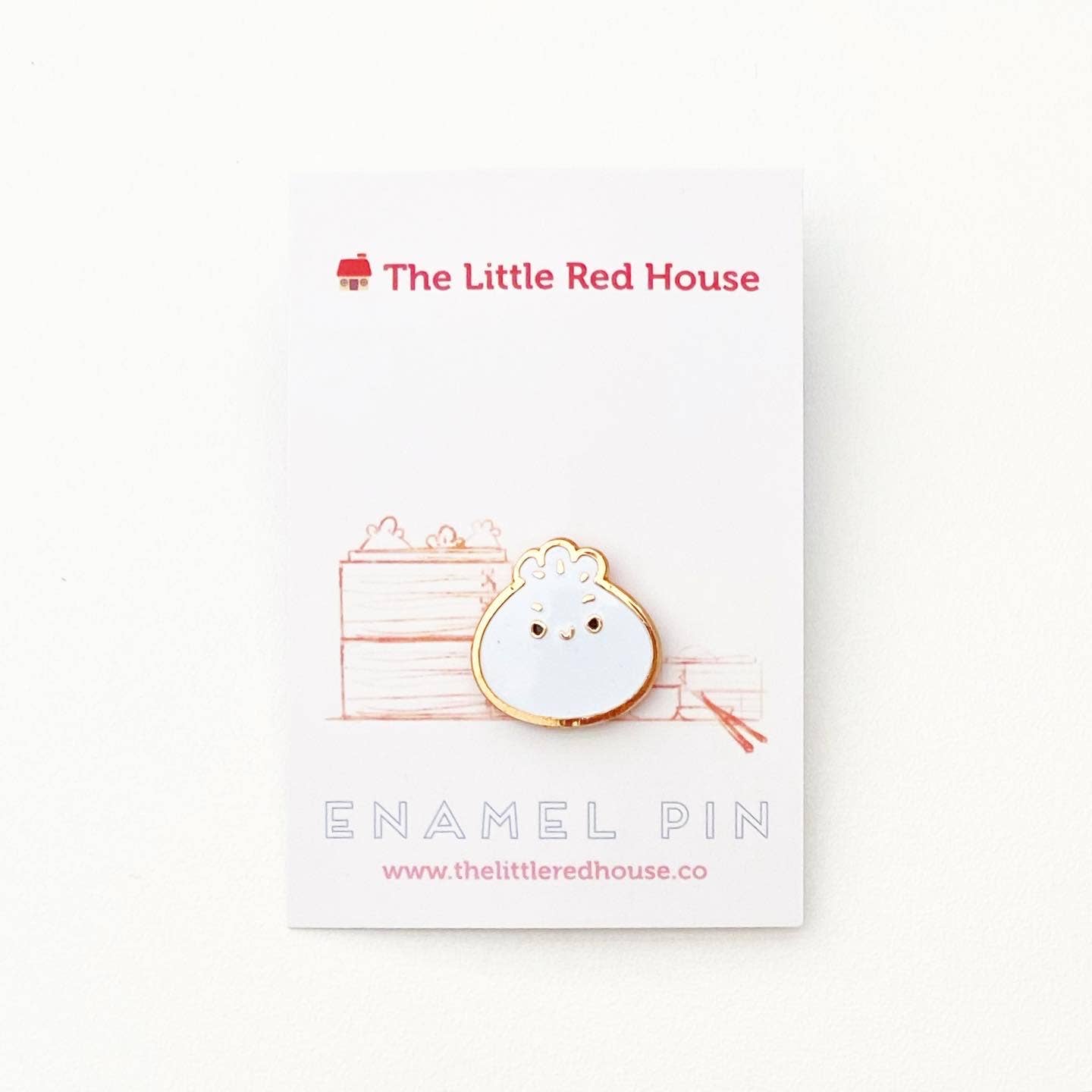The Little Red House - Wholesale Lapel Pin/Button - Confident Bao Enamel Pin0