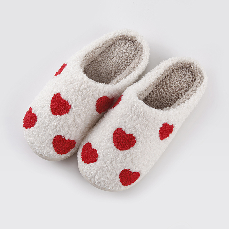 Comely Fashion - Wholesale Slippers - Women's - Heart Fleece Warm Soft Home Slipper 3
