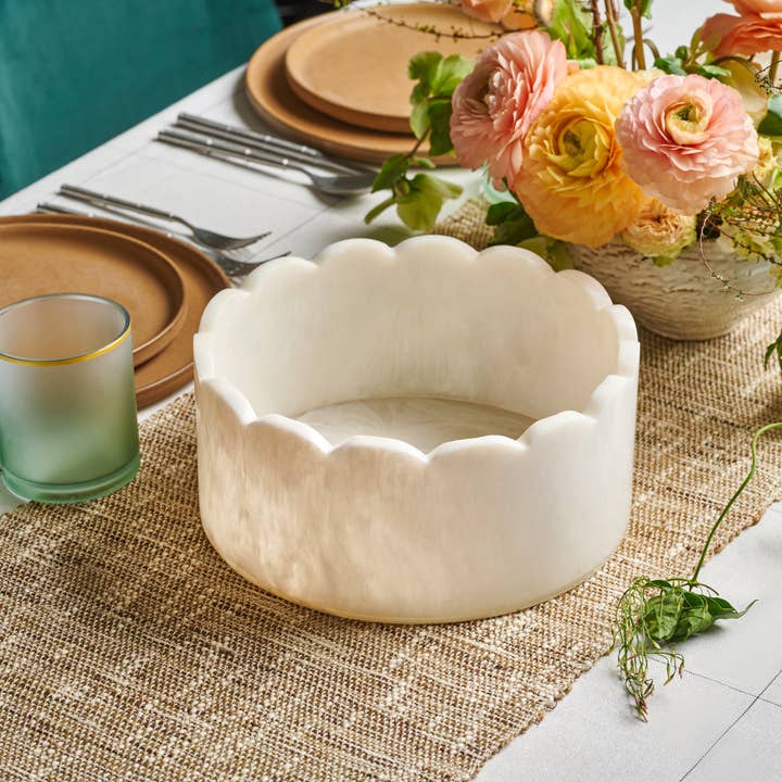 Lainy Home – Engroshandel Pyntetallerken/skål – Skål i bølget harpiks 10'' x 4,5''8