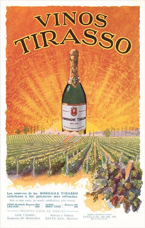 Found Image Press - Wholesale Postcard - Postcard BV-256 Vinos Tirasso Label0