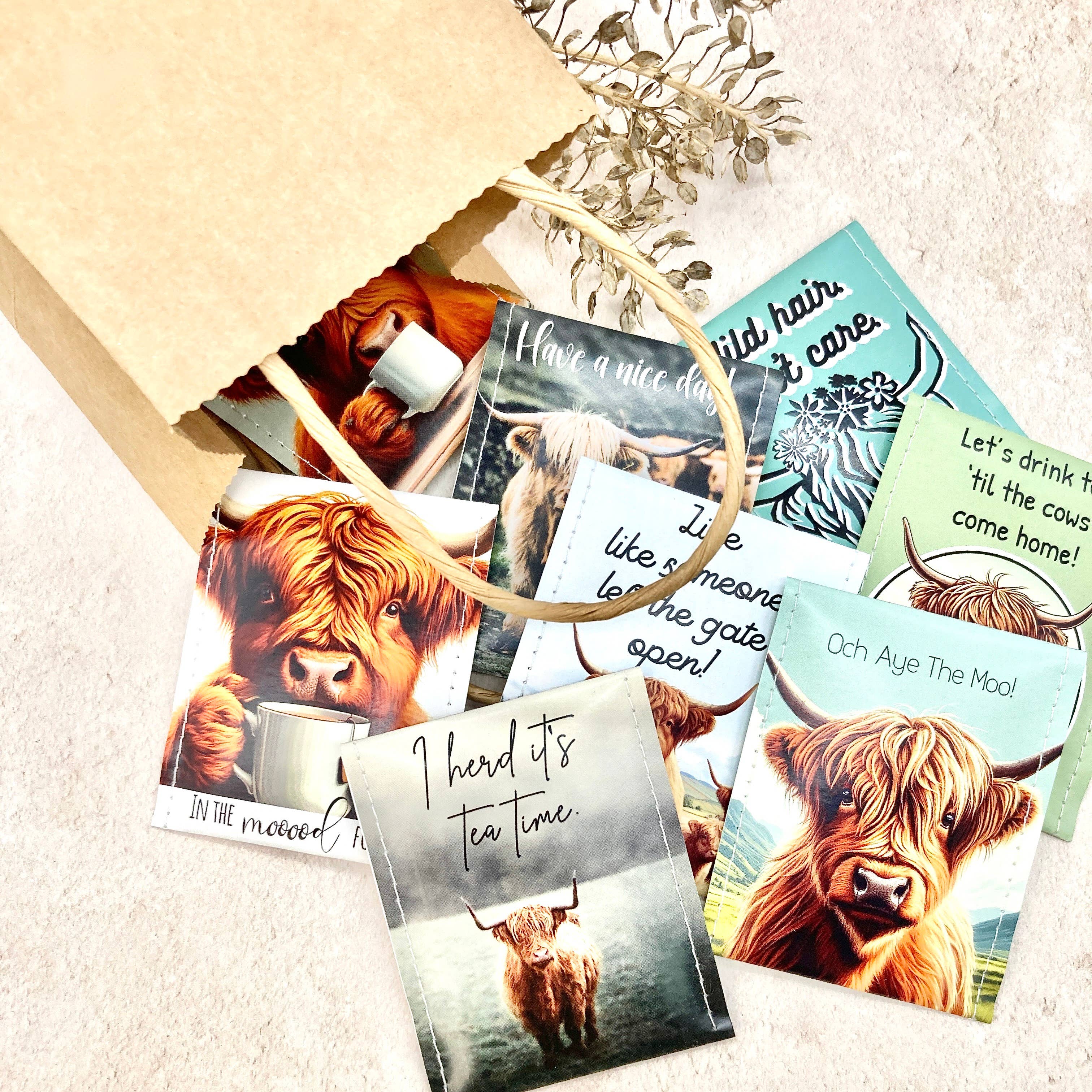 Victoria Mae Designs - Vendita all'ingrosso Tè in bustine - Set regalo con mucca delle Highland.8