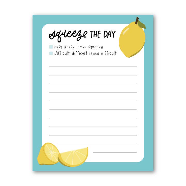 Squeeze the Day Notepad for wholesale by Kyn You Believe It