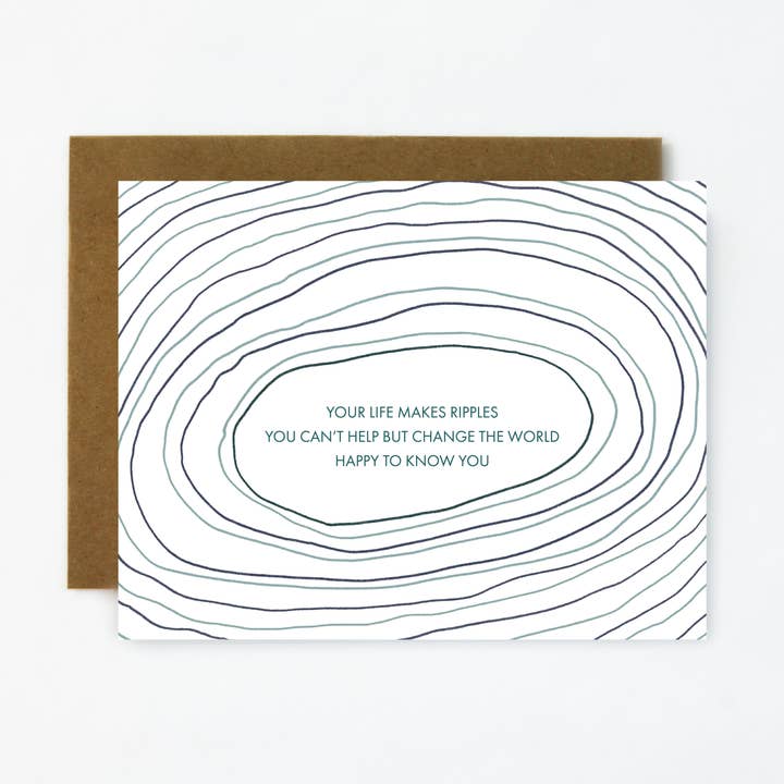 Ripples-Encouragement and Friendship Greeting Card for wholesale by Quiet Lines Design