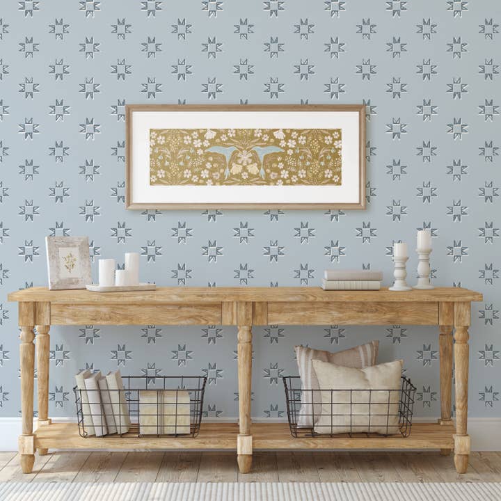 Papier peint Iris par Melissa Johnson Design pour la vente par Loomwell Home Goods