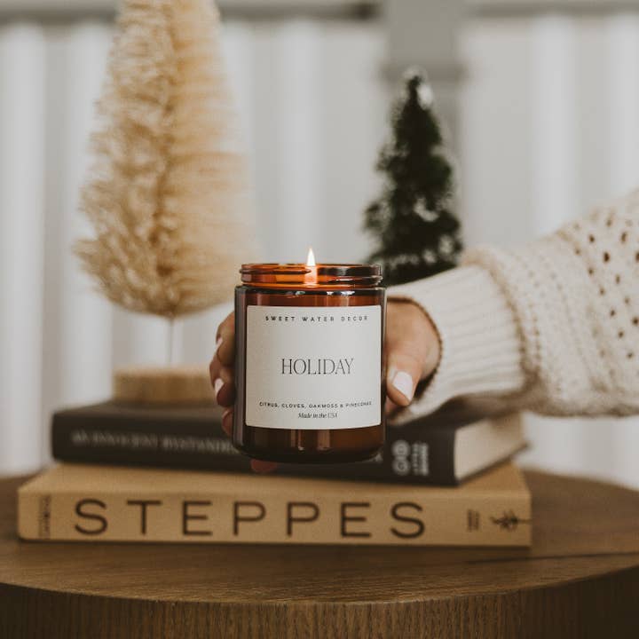 Sweet Water Decor - Wholesale Jar/Filled Candle - Holiday 9 oz Soy Candle - Christmas Home Decor & Gifts