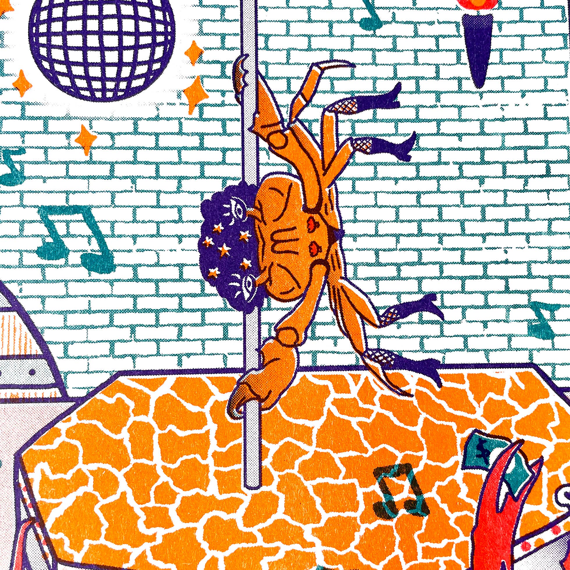 Tamiko Sidore Studio - Wholesale Art Print - THE DUNGEONess PARTY - Riso Print3