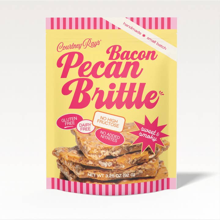 Brittle de bacon et de noix de pécan pour la vente par Courtney Ray's Peanut Brittle