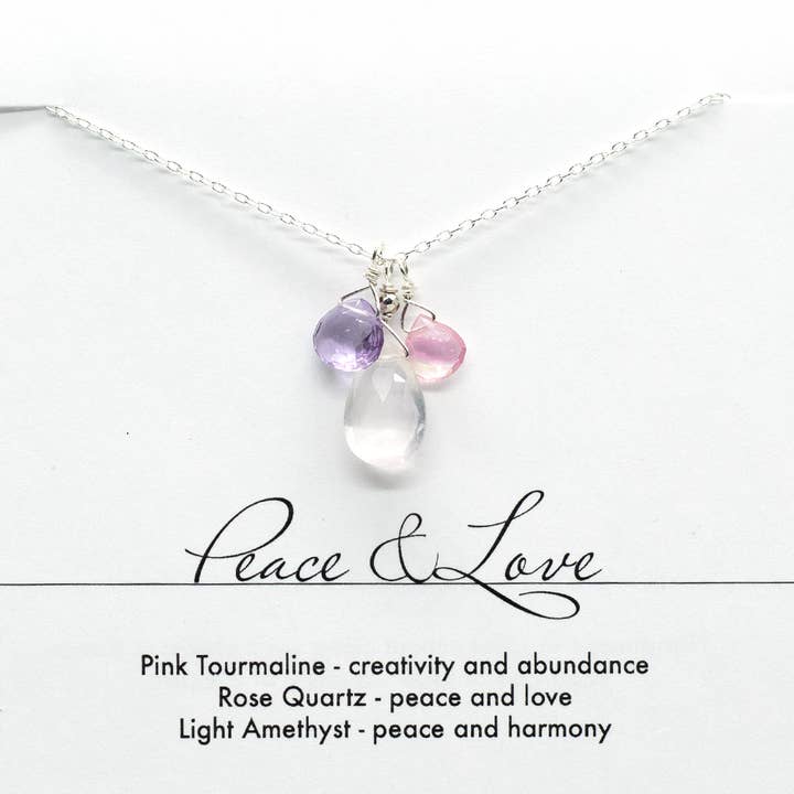 Peace & Love Necklace for wholesale by Susan Roberts Jewelry