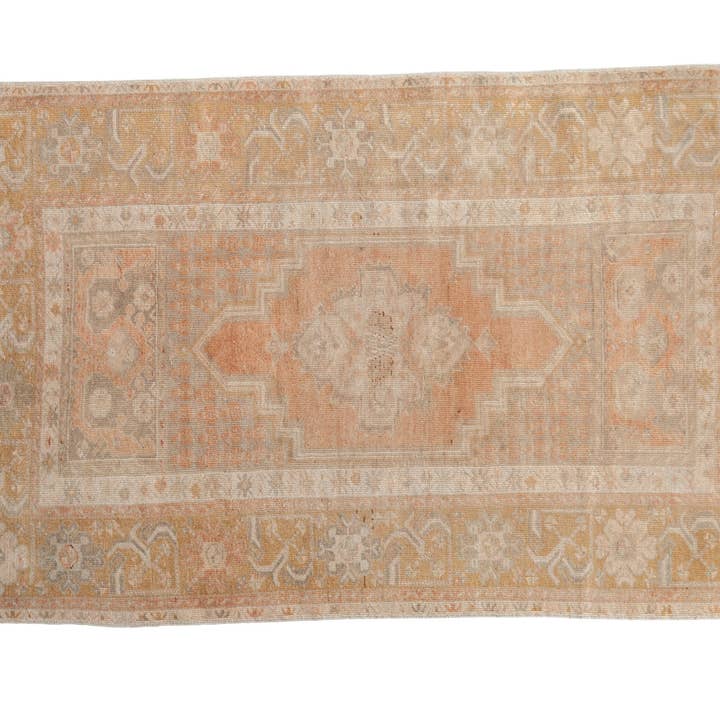 Tapete Oushak envelhecido vintage 3x5 por atacado de Old New House