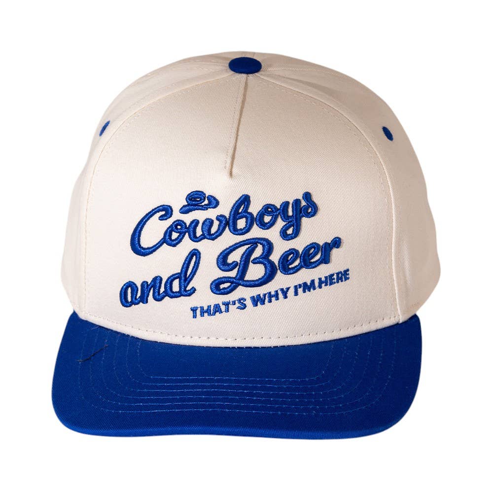 Sensibling Corp. – Großhandel Basecap – Unisex – COWBOY UND BIER Nachricht Gestickte Fünf-Panel-Canvas-Snapback-Baseballkappe4