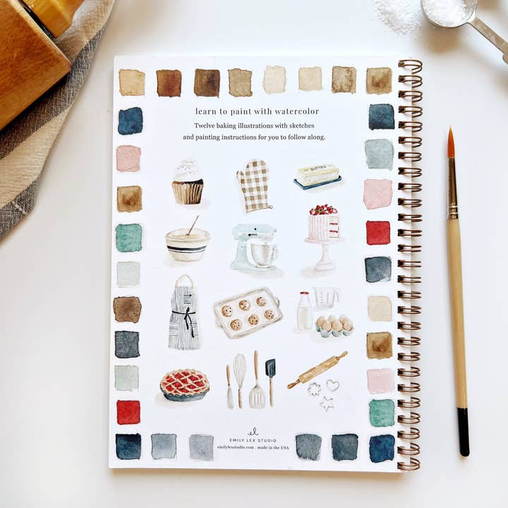 emily lex studio - Wholesale Sketchbook/Sketchpad - baking watercolor workbook