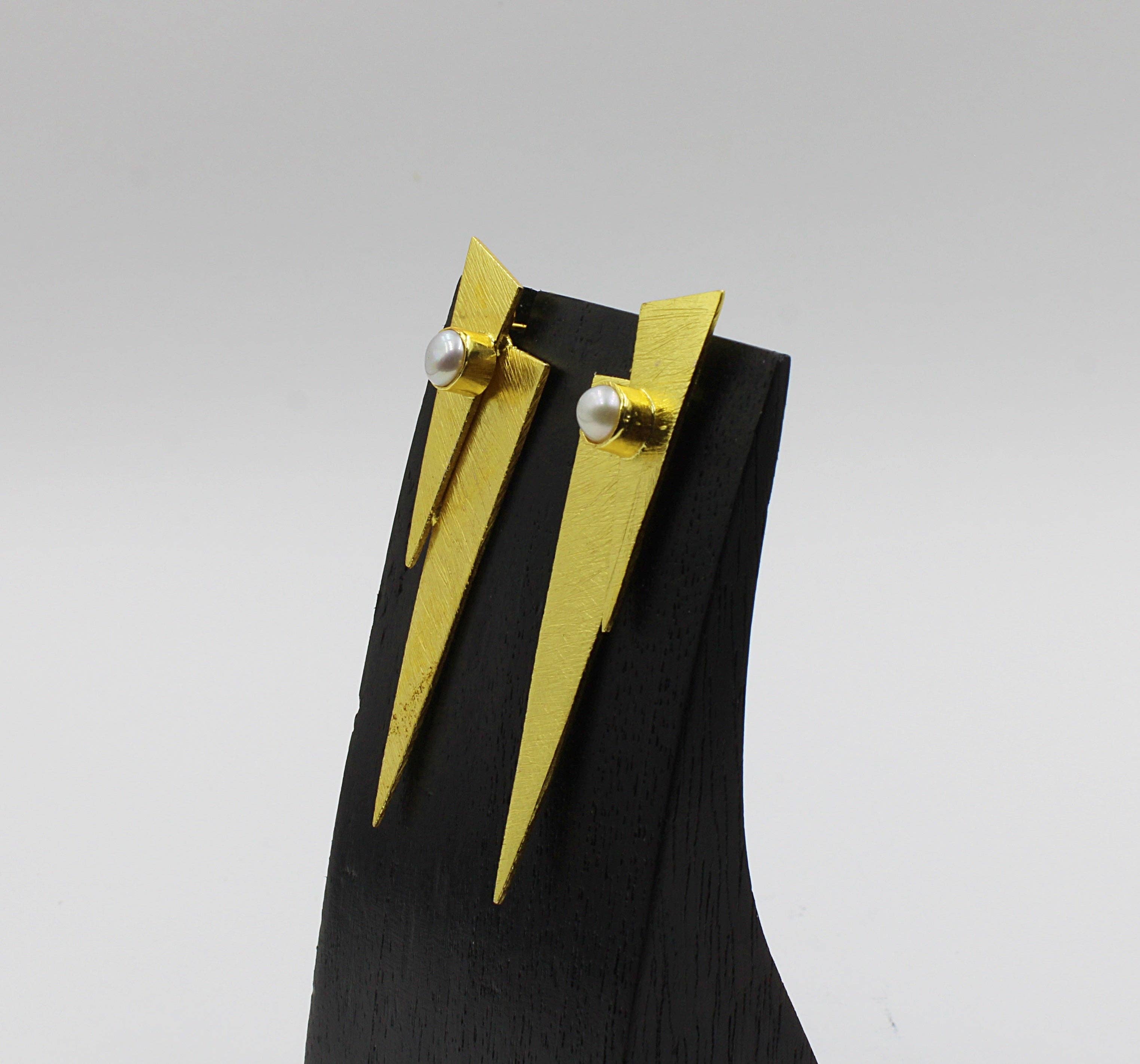 LA MAR - Wholesale Dangle Earrings - BOWIE gold-plated earrings - Design with character3