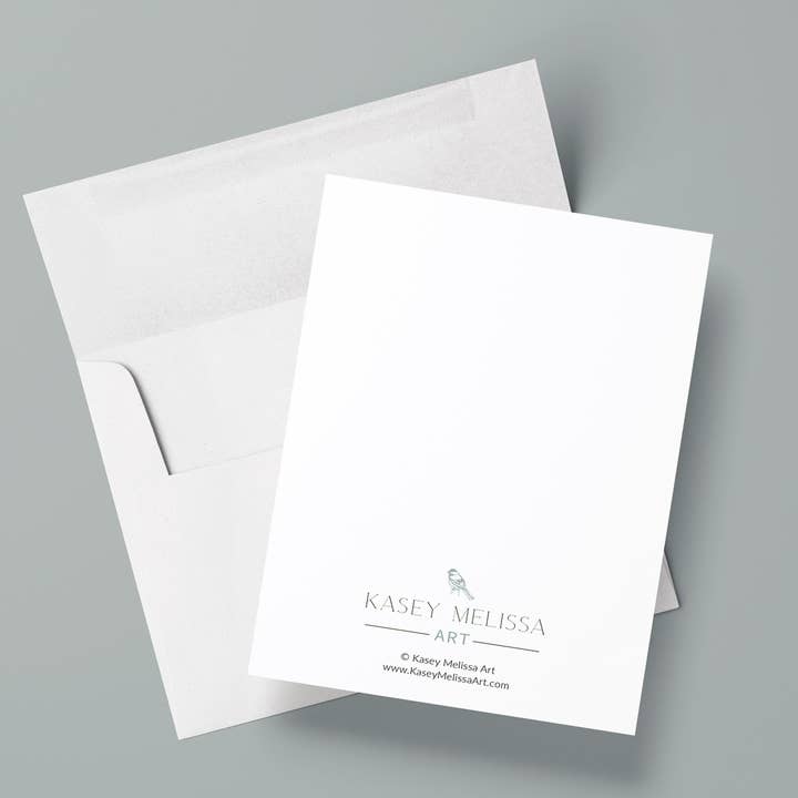 Kasey Melissa Art - Venta al por mayor Tarjetas de felicitación - Lechuza común, tarjeta de felicitación en blanco