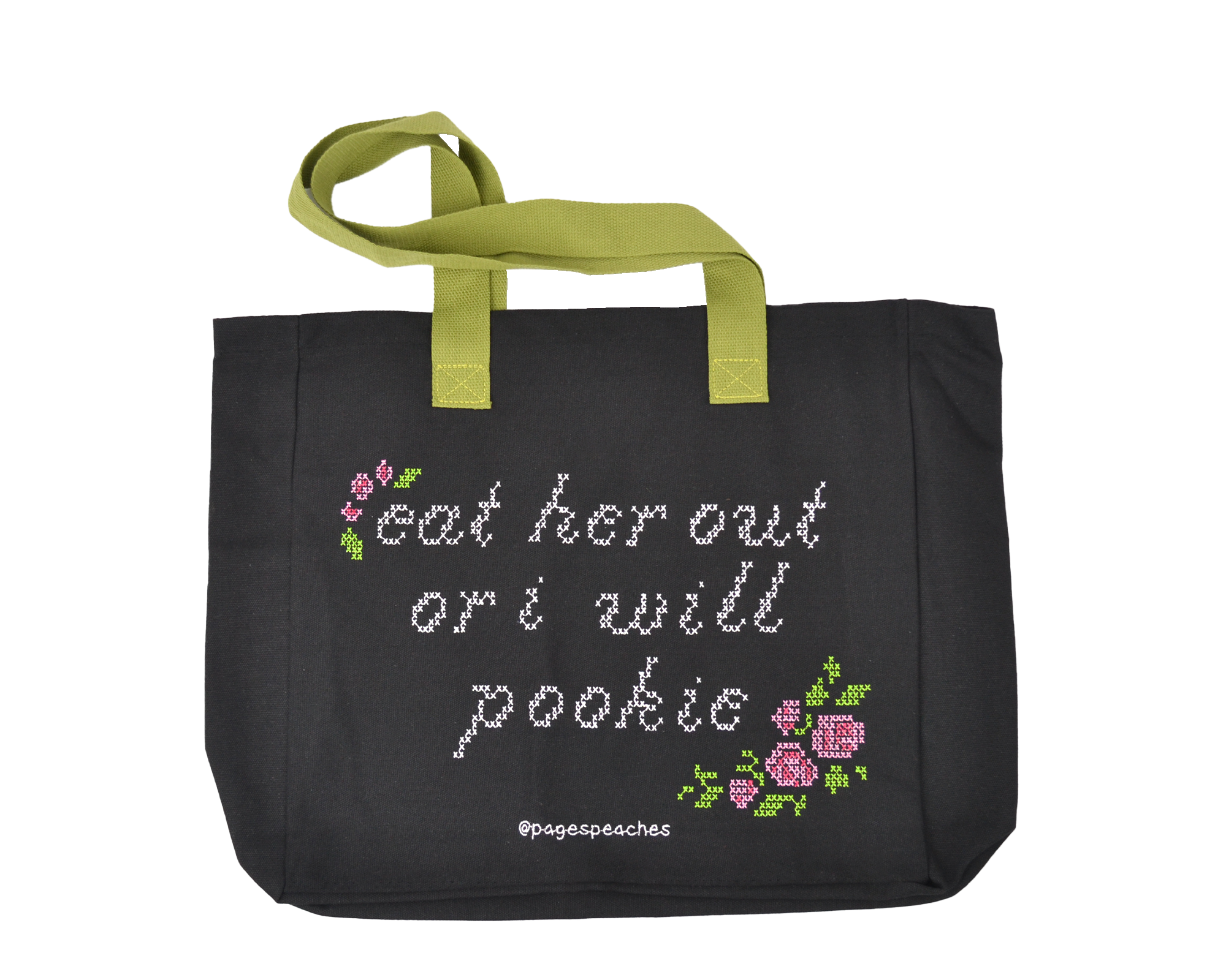 Page's Peaches - Wholesale Tote Bag - Unisex - Eat Her Out Tote Bag - Laptop and -Bottle Pocket0