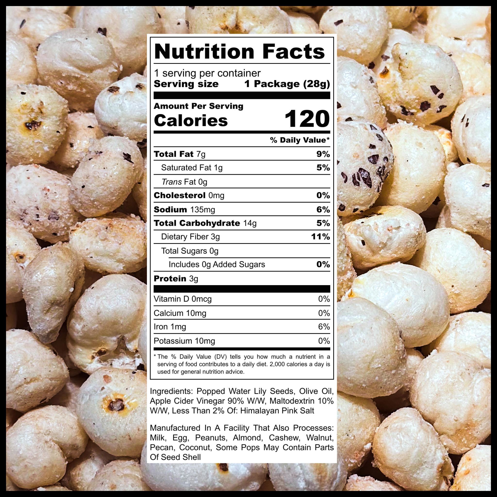 Karma Wellness Kitchen - Wholesale Puffed Snack - Popped Water Lily Seeds - Apple Cider Vinegar - Snack Food2