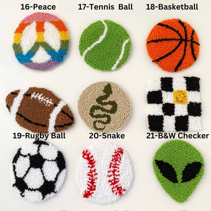 Honey Art and Nature – wholesale Coasters – Customizable Hand Tufted Punch Needle Coasters5