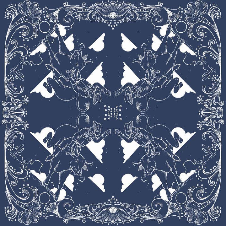 Bandana designed by Taylor Rushing for wholesale by Bandana of the Month Club