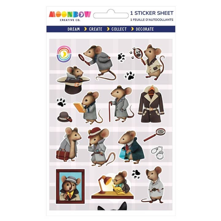 Foglio di Adesivi Lucidi Gatto Ladro per la vendita all'ingrosso da parte di Moonbow Creative Co.