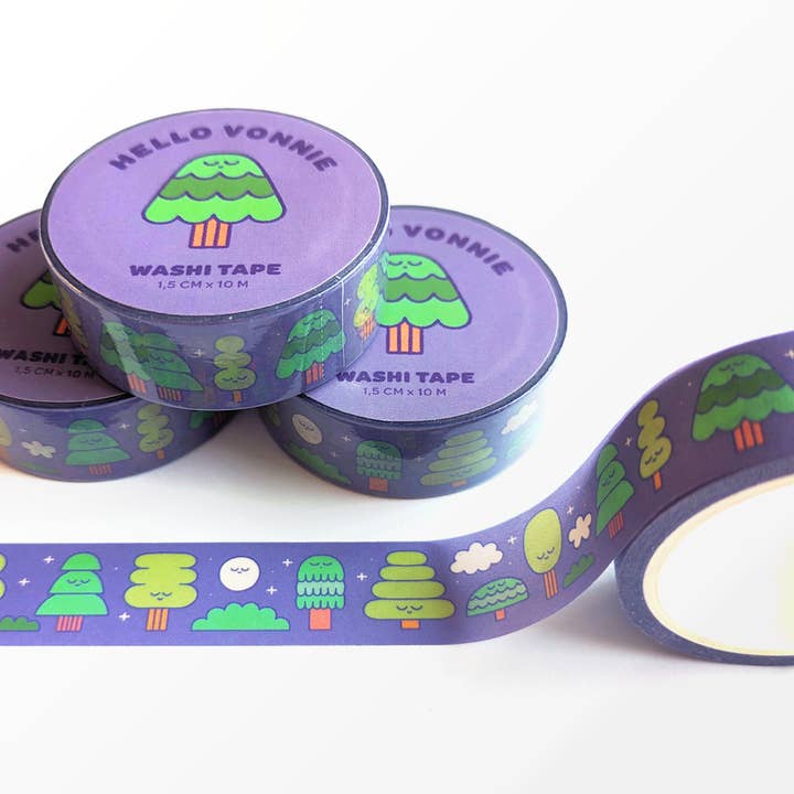 Fita Washi Floresta Noturna por atacado de hello vonnie