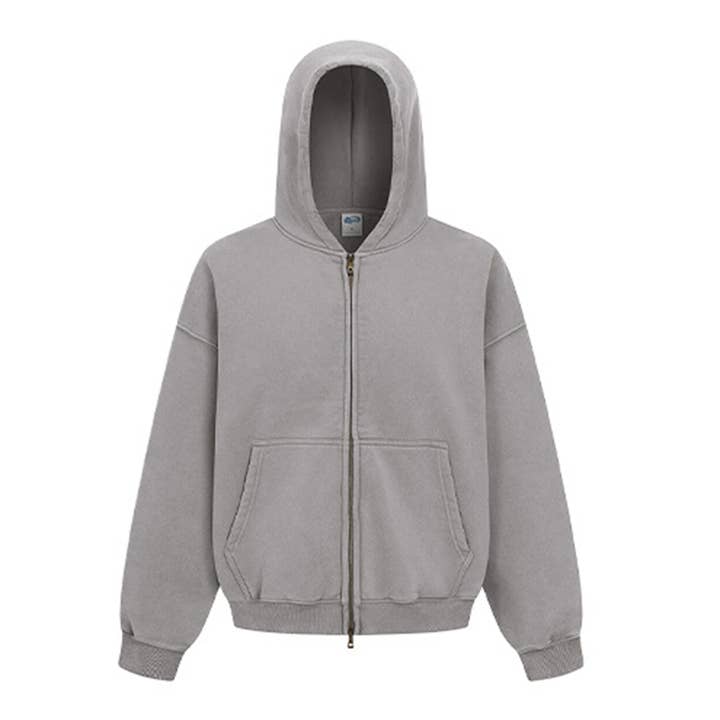 Sodalemon - Wholesale Hoodie – Women's - Unisex Fleece Boxy Zip Hoodie: Short Fit Retro2