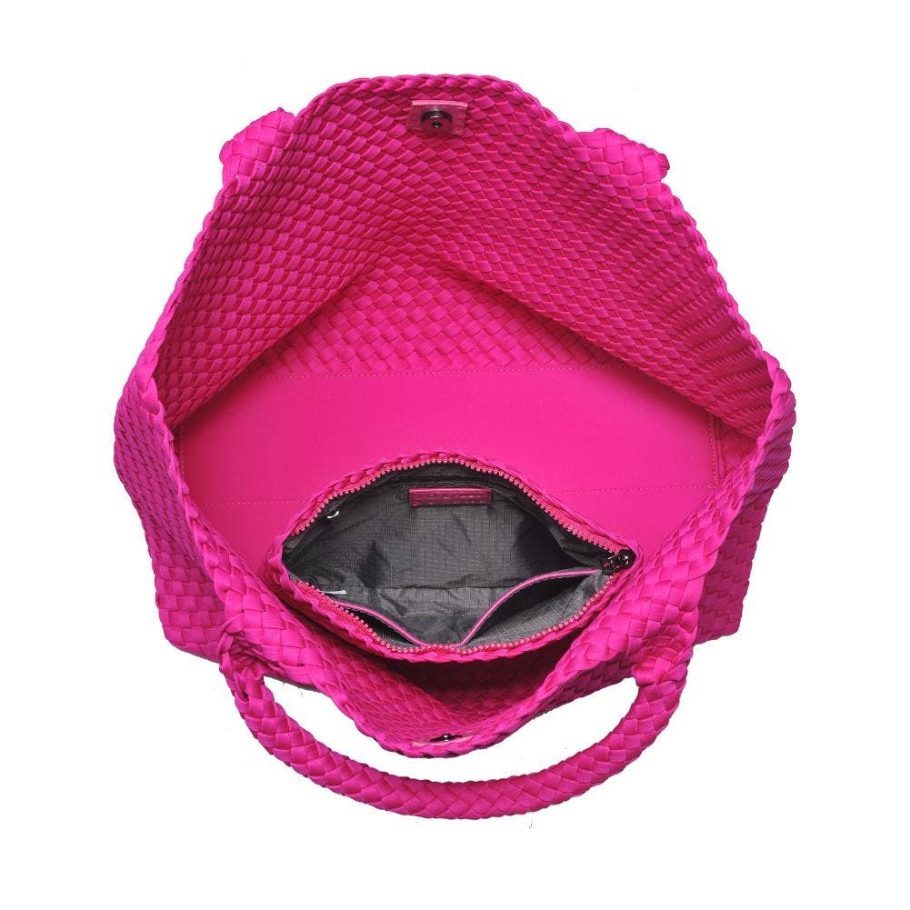 Sol and Selene – Großhandel Tragetasche – Damen – Große gewebte Neopren-Tasche "Sky's The Limit"31