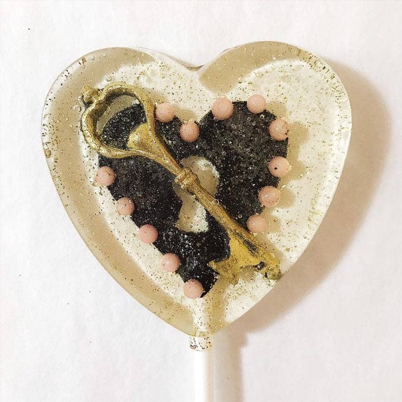 A Secret Forest - Wholesale Lollipop - Fondant Black Key To My Heart Lollipops1