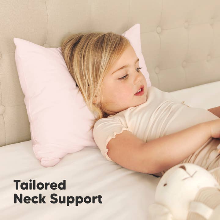 Mist roze KeaBabies 2-pack peuterkussens om in te slapen, 13x18 voor groothandel op Faire4