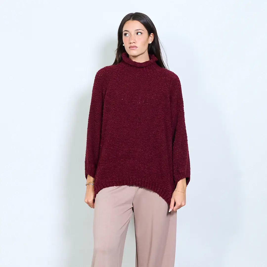 AMELÉ - Vente Pull en maille – femme - Pull douillet avec col doux3