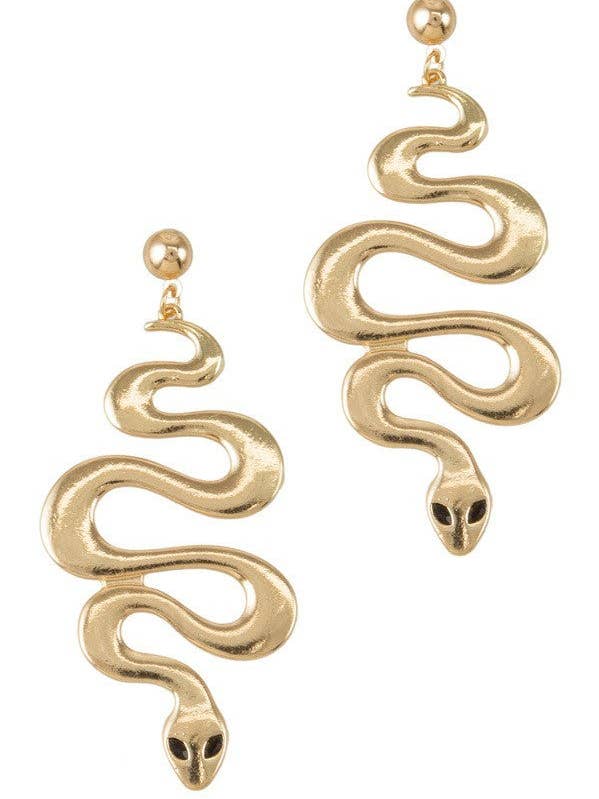 Vintage Gold Snake Drop Earrings for wholesale by The Steven Wick Company