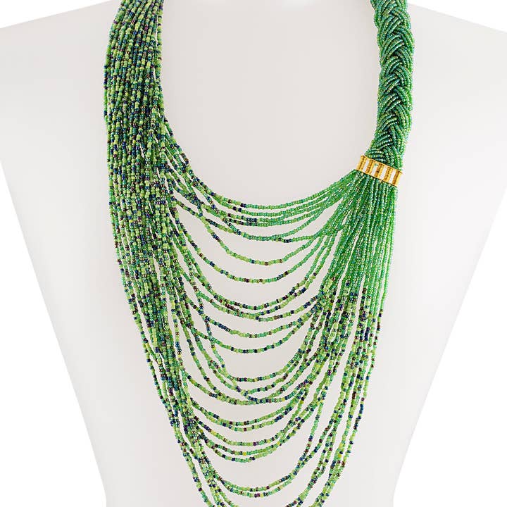 KENDI AMANI - Wholesale Beaded/Pearl Necklace - Makandi Braided Necklace1