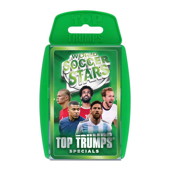 World Soccer Stars Green Top Trumps Card Game for wholesale by Top Trumps USA, Inc.