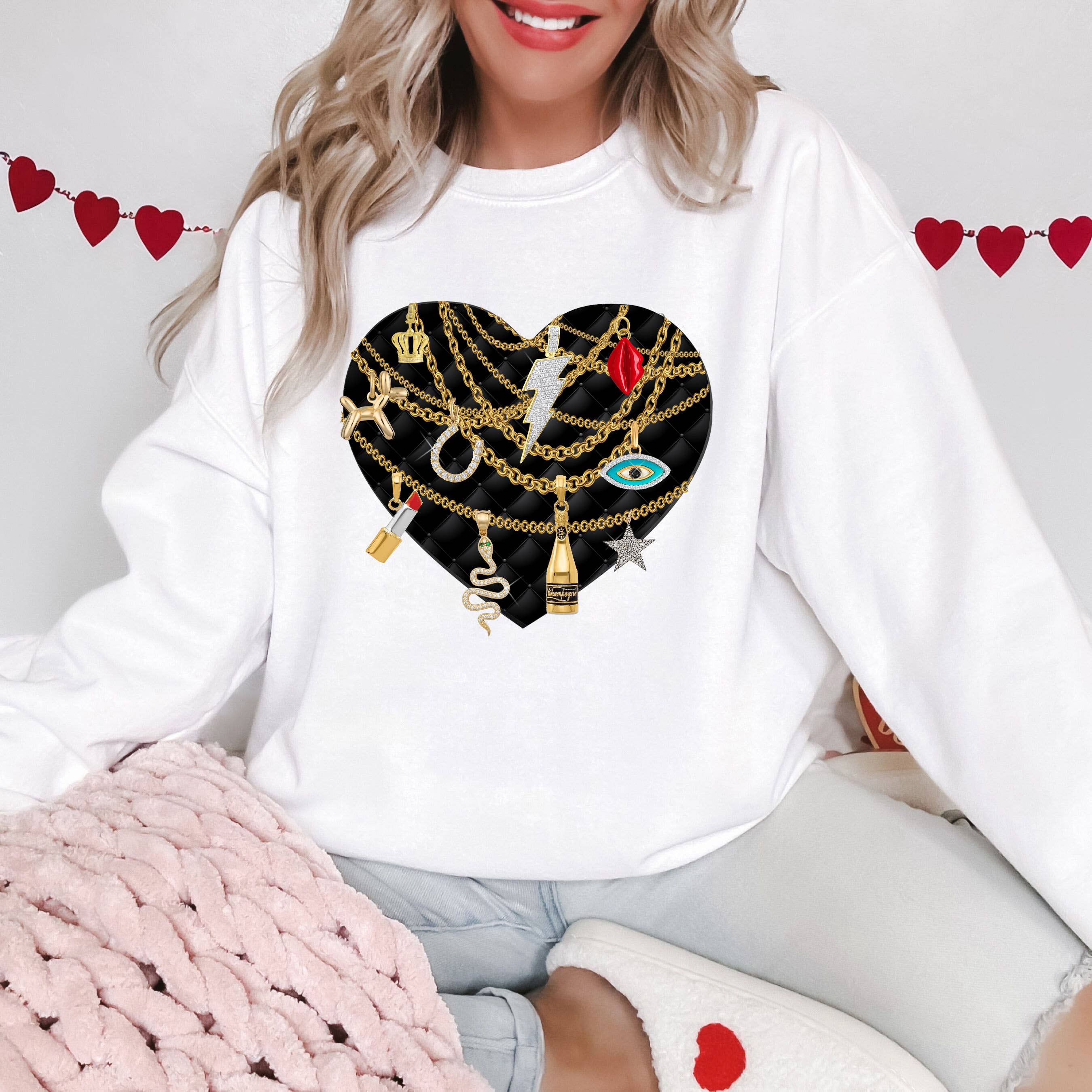 By Jodi LLC - Wholesale Screen Printed T-Shirt - Women's - Charmed Valentines Day Graphic T-shirt, tee, sweatshirt2