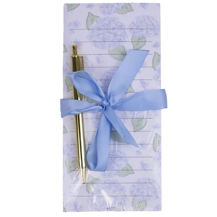 The Royal Standard - Wholesale Notepad - Hydrangea Notepad Gift Set Blue/White 4x8.5